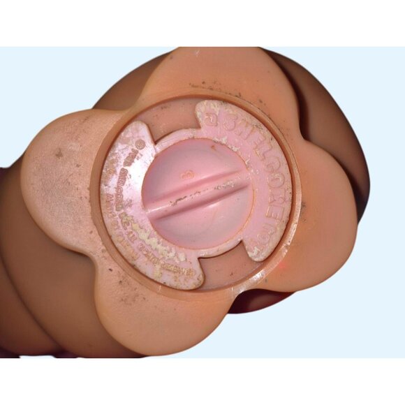 Vintage Russ Berrie Piggy Bank Collectible Rubber Toy With Blue Eyes & Safety Pi - Picture 6 of 7